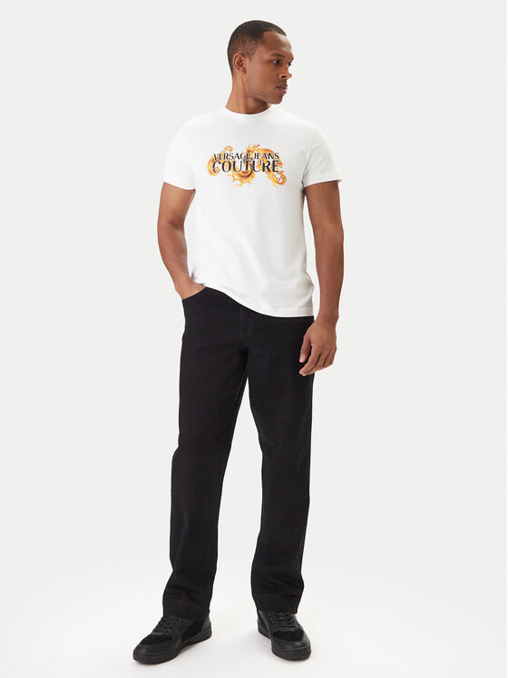 Versace Jeans Couture Versace Jeans Couture T-Shirt 80GAHE02 CJ00E Bílá Regular Fit