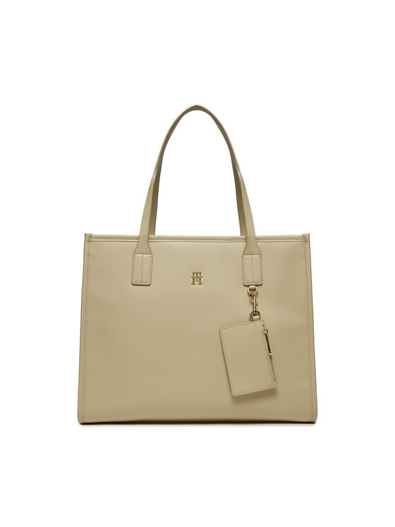 Geantă Tommy Hilfiger Th City Tote AW0AW15690 Alb