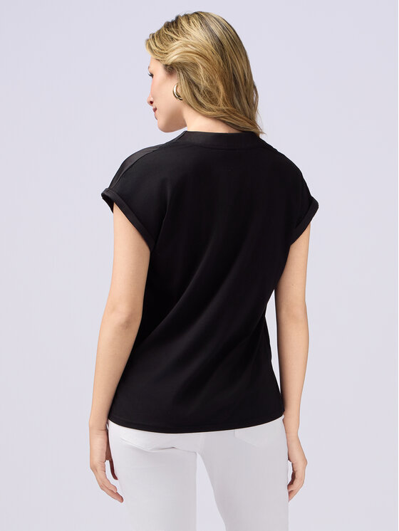 Oltre Oltre Bluzka G268J003984N033 Czarny Regular Fit