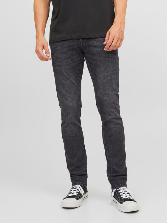 Jack&Jones Džinsi Glenn 12243595 Melns Slim Fit