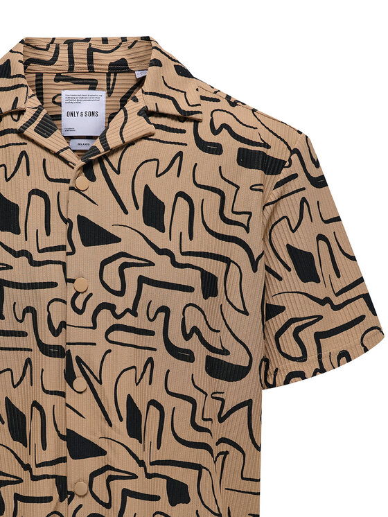 Only & Sons Only & Sons Marškiniai Kari 22033511 Smėlio Relaxed Fit