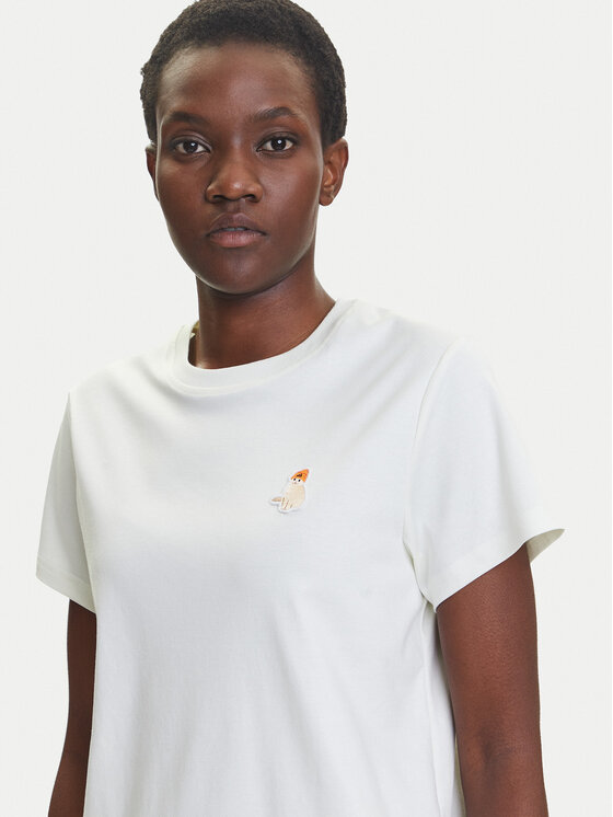 adidas adidas T-särk Cat Patch Graphic JV8515 Valge Regular Fit