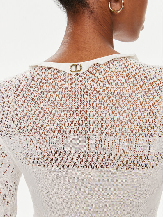 TWINSET TWINSET Letní šaty 241TP3242 Écru Regular Fit