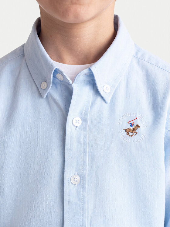 Beverly Hills Polo Club Beverly Hills Polo Club Сорочка P-SS26B-SH0152 Світло-синій Regular Fit