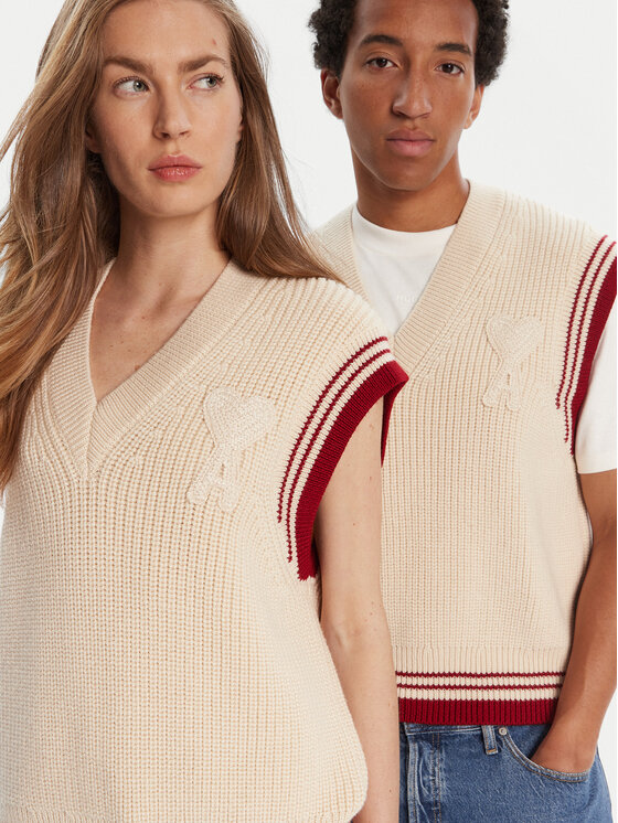 AMI PARIS AMI PARIS Maglione UKS768.KN0068 Beige Regular Fit