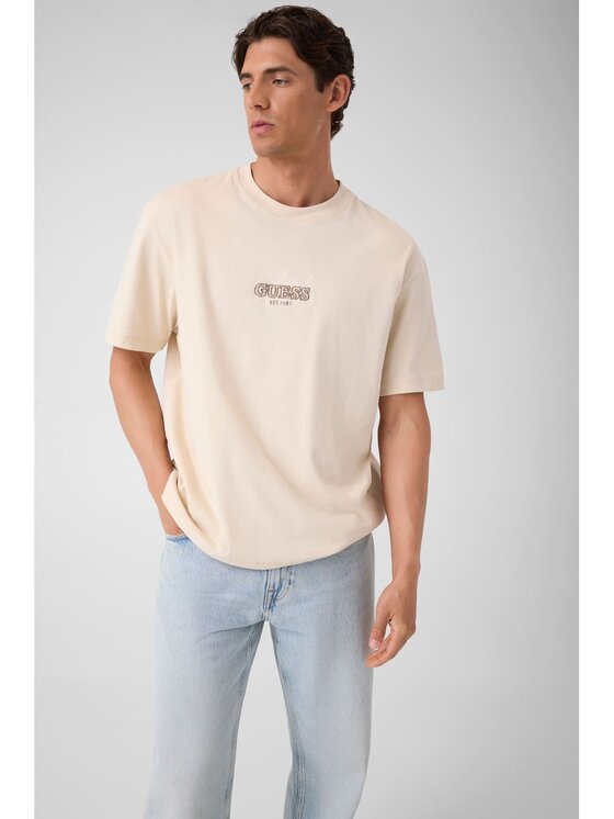 Guess Guess T-Shirt 183565 Béžová Classic Fit