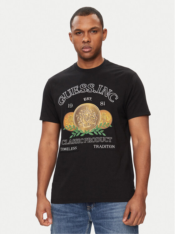 Guess T Shirt M4GI56 K9RM1 Czarny Regular Fit Modivo.pl