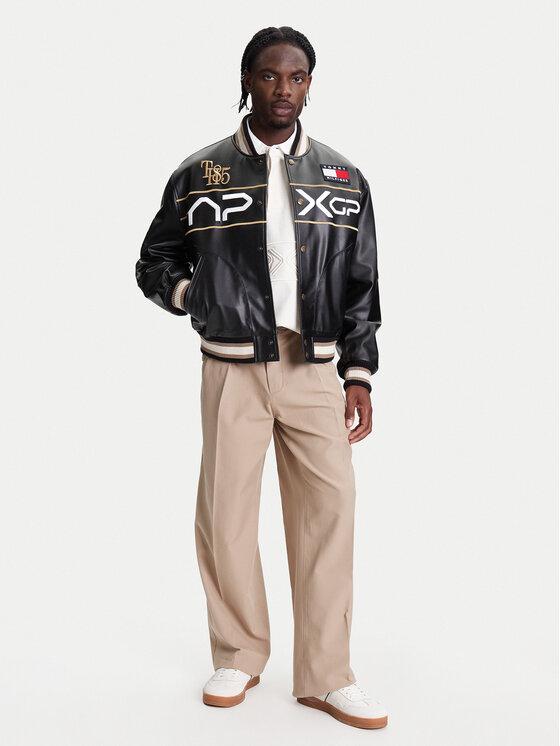 Tommy Hilfiger Tommy Hilfiger Bavlnené nohavice F1 Movie Public MW0MW41373 Béžová Straight Fit