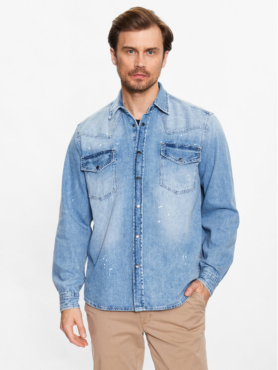 Camicia 50495881 Blu Relaxed Fit