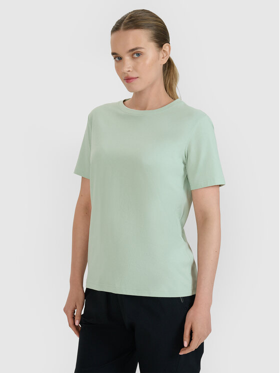 4F 4F T-Shirt A NEW ROAD AHEAD Turkusowy Oversize