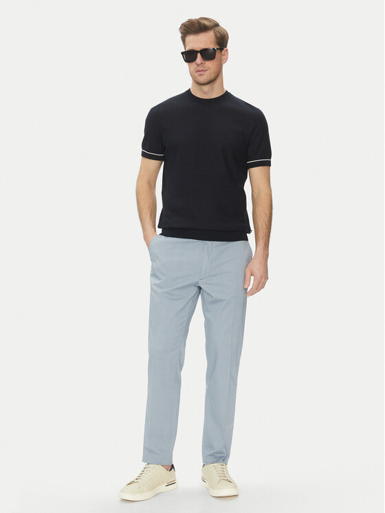 BOSS BOSS Spodnie materiałowe H-Kane 50540906 Błękitny Regular Fit