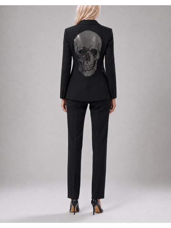 PHILIPP PLEIN PHILIPP PLEIN Marynarka 31563 Czarny Loose Fit