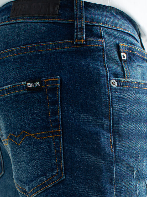 BIG STAR BIG STAR Szorty jeansowe MATT Granatowy Slim Fit
