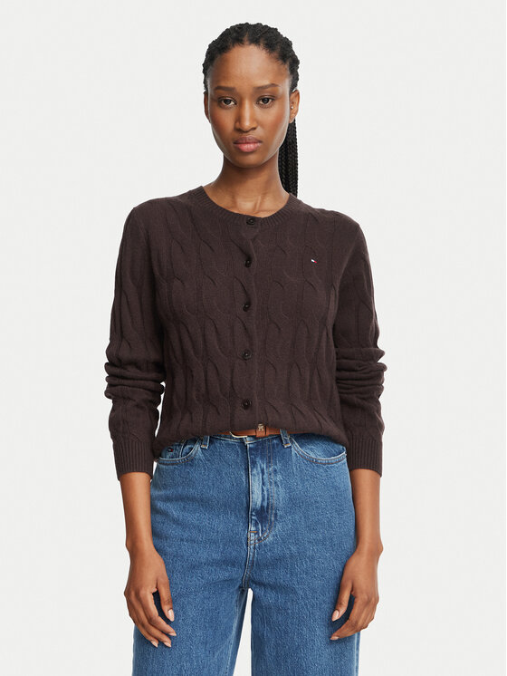 Tommy Hilfiger Tommy Hilfiger Ζακέτα WW0WW52191 Σκούρο καφέ Regular Fit
