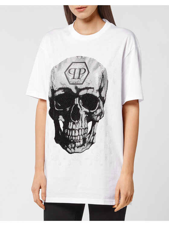 PHILIPP PLEIN PHILIPP PLEIN T-Shirt 3489 Bílá Regular Fit