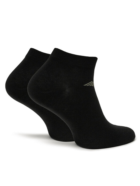 Emporio Armani Emporio Armani Sada 3 párů dámských nízkých ponožek EM000550 AF12271 MC061 Černá