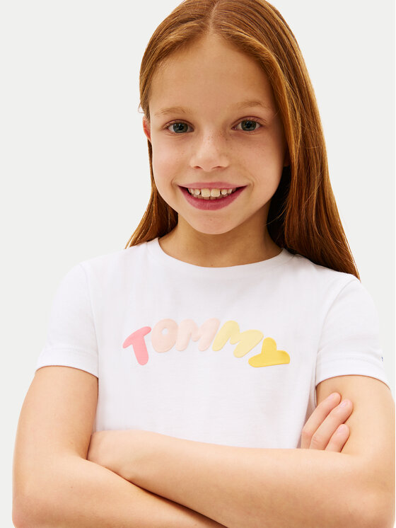 Tommy Hilfiger Tommy Hilfiger T-shirt KG0KG09246 Bijela Regular Fit