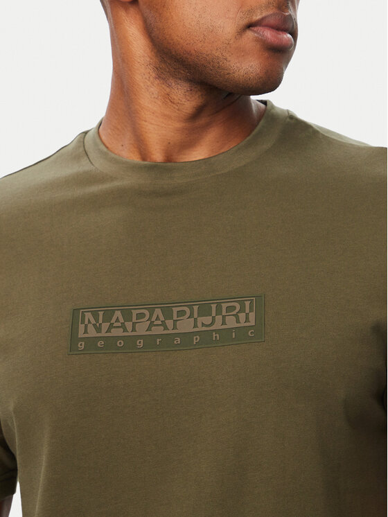 Napapijri Napapijri T-shirt S-Box Logo NP0A4IFL Tamno zelena Regular Fit