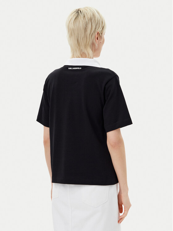 KARL LAGERFELD KARL LAGERFELD Polo A2W17111 Czarny Regular Fit
