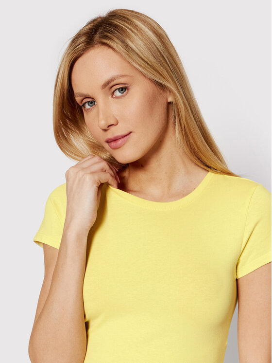 Vero Moda Vero Moda T-Shirt Maxi 10260310 Żółty Regular Fit