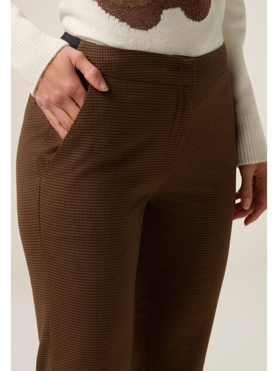 Oltre Oltre Pantaloni di tessuto P027R108969N0Z2 Marrone Baggy Fit