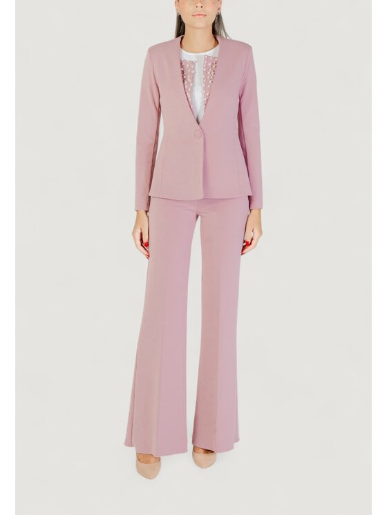 Rinascimento Rinascimento Pantaloni palazzo CFC0125424003 Rosa Egg Fit