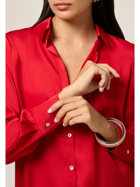 Oltre Oltre Camicia 5374R403016N016 Rosso Regular Fit