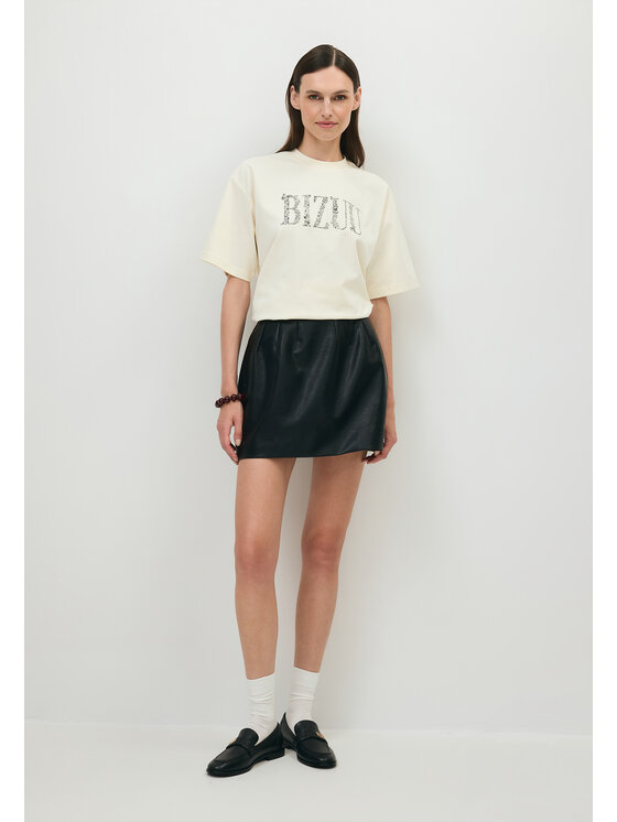 BIZUU BIZUU T-Shirt JONI OVERSIZE TSHIRT Żółty jasny Standard Fit