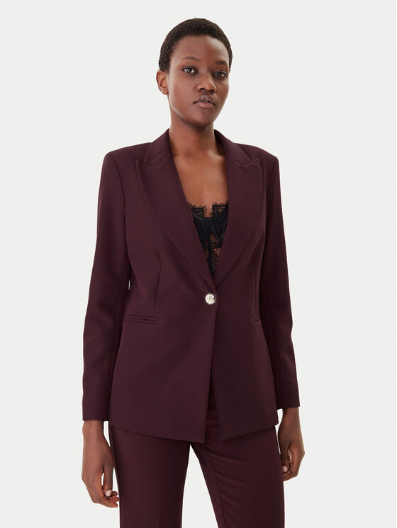 Maryley Marynarka 25IB187/M06/43BU Bordowy Regular Fit