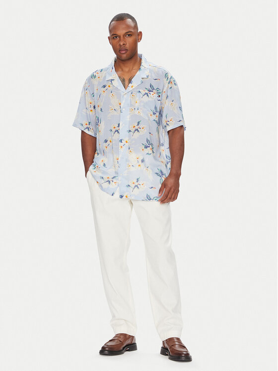 Tommy Hilfiger Tommy Hilfiger Camicia Bowling UM0UM03227 Celeste Regular Fit
