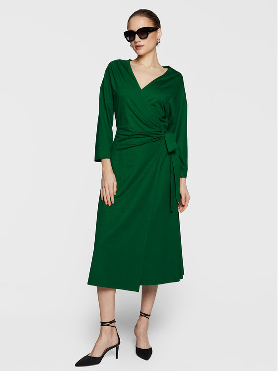 Abito da cocktail WW0WW37101 Verde Regular Fit