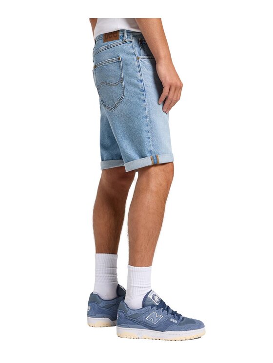 Lee Lee Szorty jeansowe 112363931 Niebieski Regular Fit