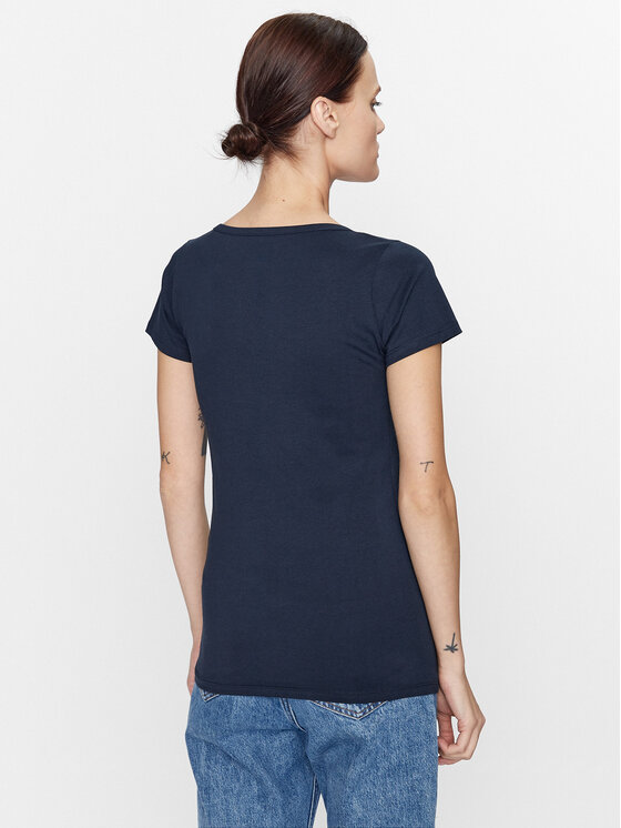 Pepe Jeans Pepe Jeans T-Shirt Corine PL505305 Granatowy Regular Fit
