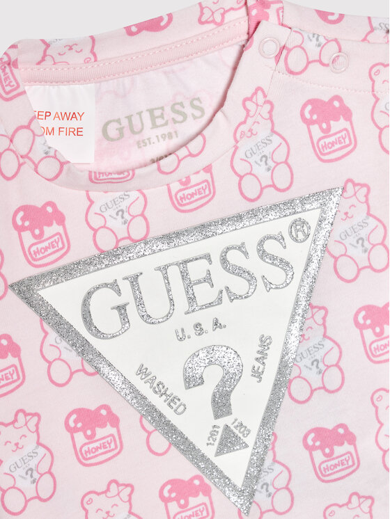 Guess Guess Tricou H1YT00 K6YW1 Roz Regular Fit