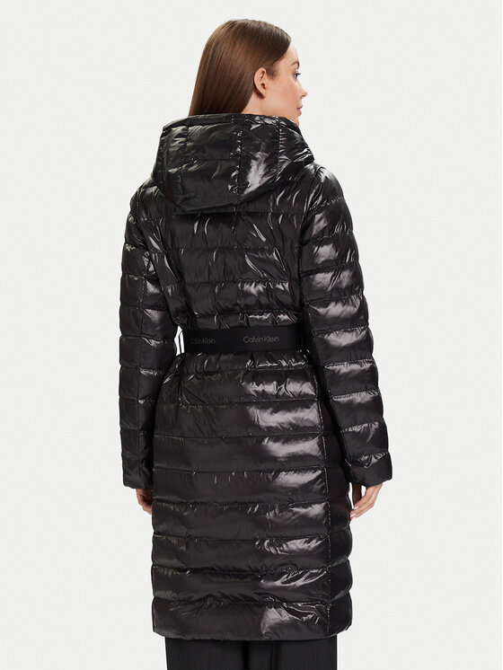 Calvin Klein Calvin Klein Зимове пальто LV044D543G Чорний Slim Fit