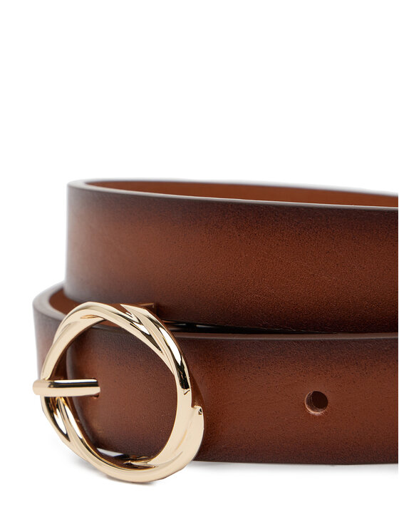 Tommy Hilfiger Tommy Hilfiger Ženski pas Th Chic 2.5 Burnished AW0AW17252 Rjava