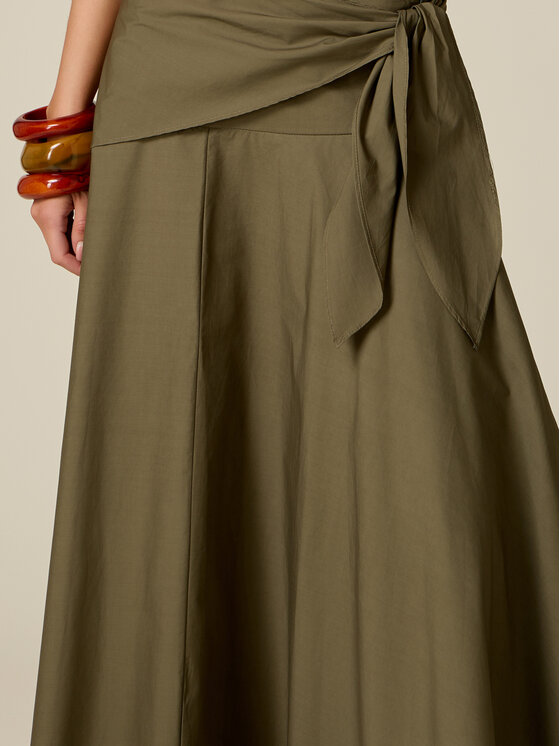 Oltre Oltre Gonna midi 1044R001606N035 Verde A-Line Fit