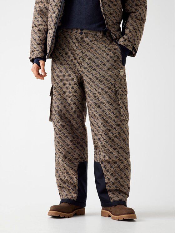 Guess Guess Штани з тканини 179583 Бежевий Regular Fit