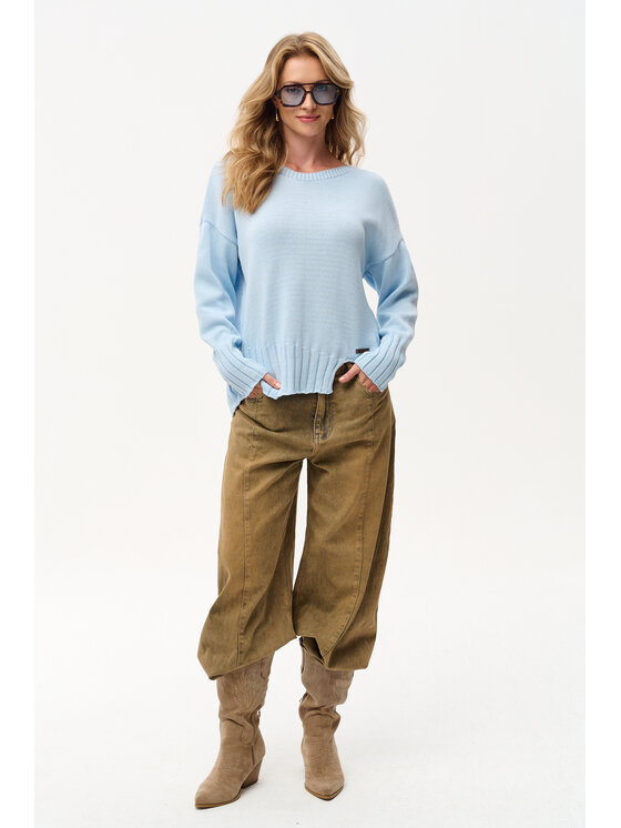 blue shadow blue shadow Sweter Bocq Niebieski Regular Fit