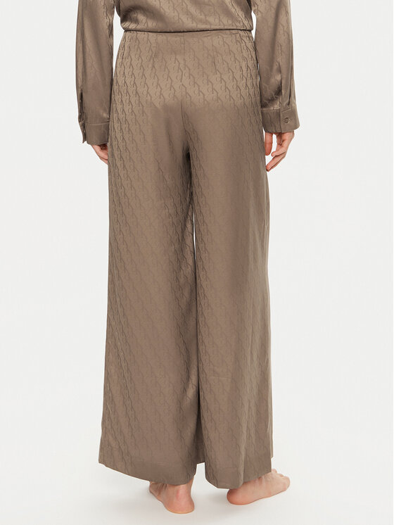 Calvin Klein Calvin Klein Pyžamové kalhoty 000QS7304E Hnědá Relaxed Fit