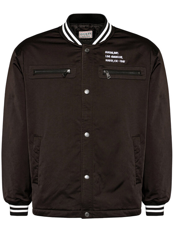 Guess Guess Яке бомбър New Varsity M0YL52 WD300 Черен Regular Fit