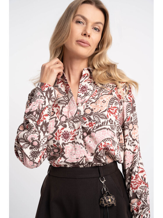 CLICK CLICK Koszula 10-6983 Różowy Comfortable Fit