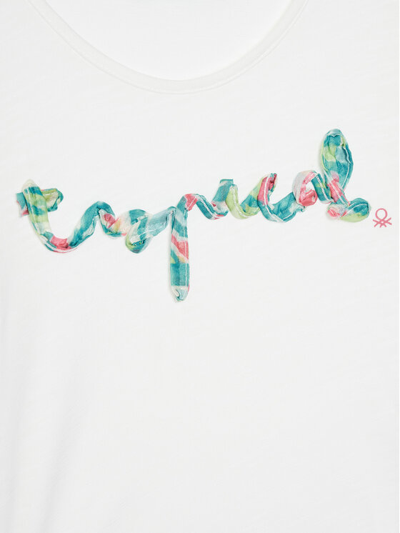 United Colors Of Benetton United Colors Of Benetton T-Shirt 38V4G10JI Bílá Regular Fit