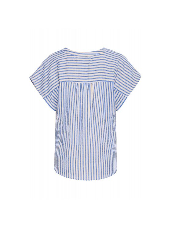 ICHI ICHI Πουκάμισο Camicia iafoxa striped Γαλάζιο Regular Fit