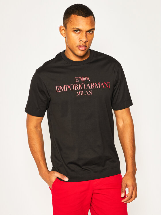 Emporio Armani Emporio Armani T-Shirt 3H1TN1 1JCQZ F096 Czarny Regular Fit