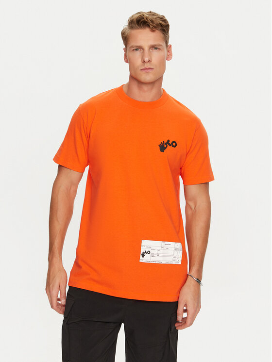 Off-White Off-White Tricou OMAA027T22JER0012001 Portocaliu Regular Fit