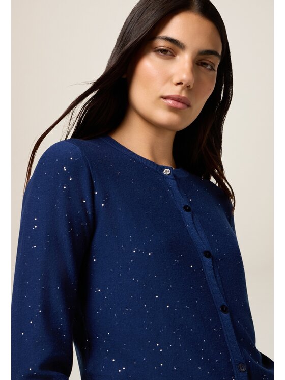 Oltre Oltre Cardigan M503J005265N034 Blu Slim Fit