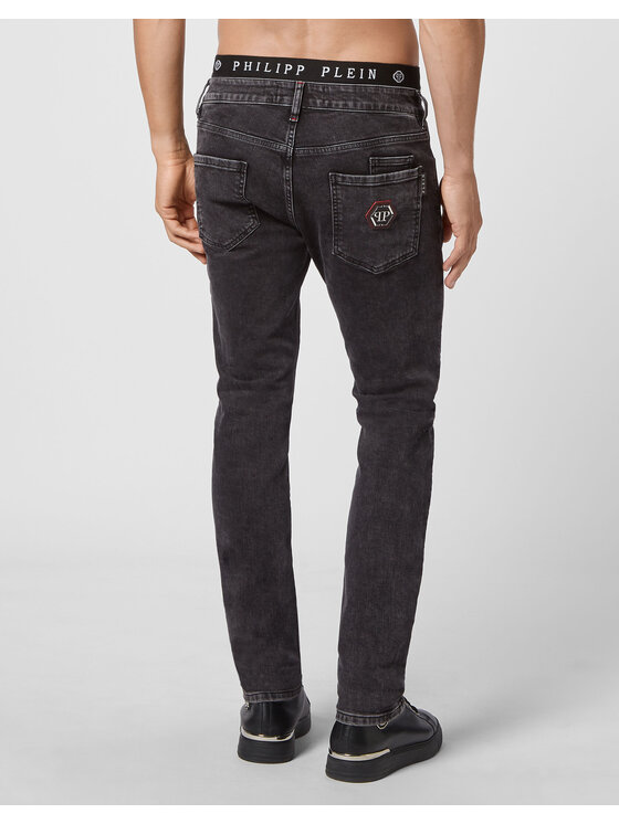 PHILIPP PLEIN PHILIPP PLEIN Jeansy 465 Šedá Straight Leg