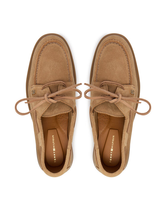 Tommy Hilfiger Tommy Hilfiger Mokasini Light Suede Boat Shoe FW0FW09337 Rjava