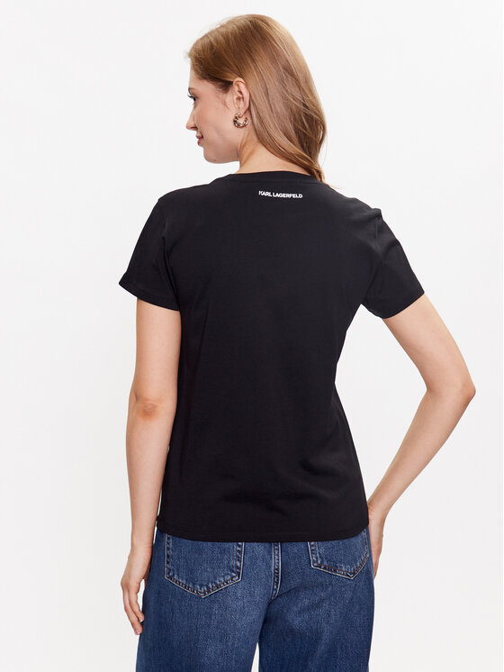 KARL LAGERFELD KARL LAGERFELD T-särk Ikonik 2.0 230W1704 Must Regular Fit